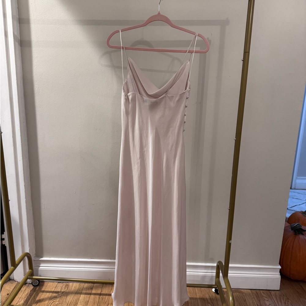Zara Chic Backless Ivory Slip Dress - Picture 3 of 3